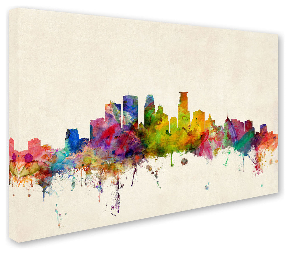 'Minneapolis, Minnesota' Canvas Art by Michael Tompsett