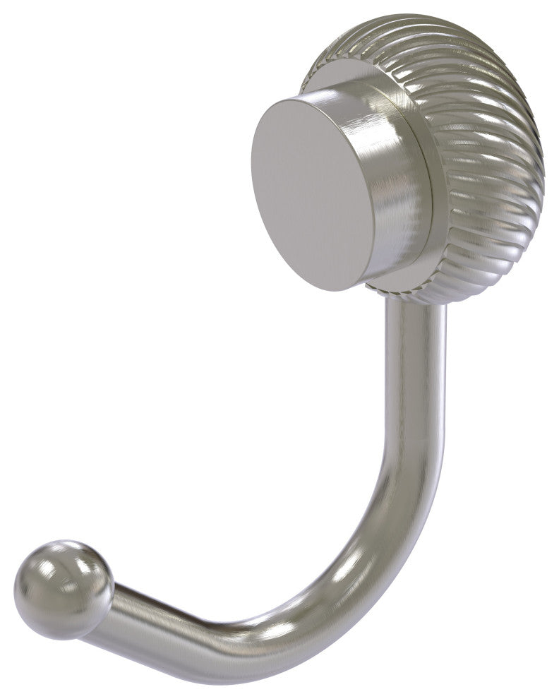Venus Robe Hook With Twist Accents, Satin Nickel