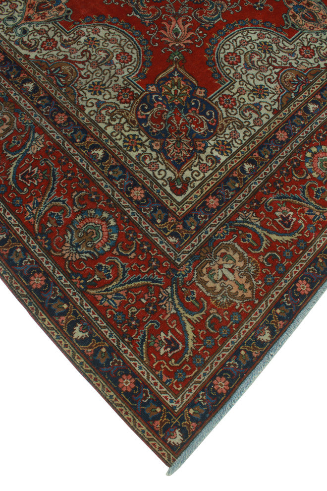 Fine Vintage Distressed Farangis Red Rug