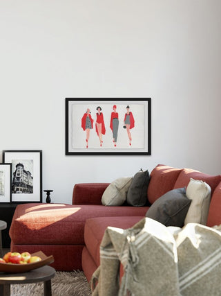 "Obsession Rouge" Framed Painting Print, 18"x12"
