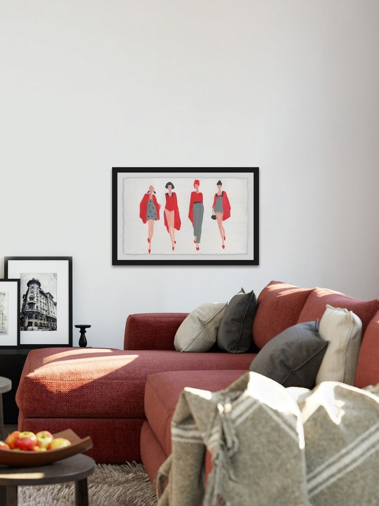 "Obsession Rouge" Framed Painting Print, 18"x12"