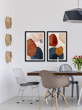 Burning Stones Diptych, 2-Piece Set, 30x45 Panels