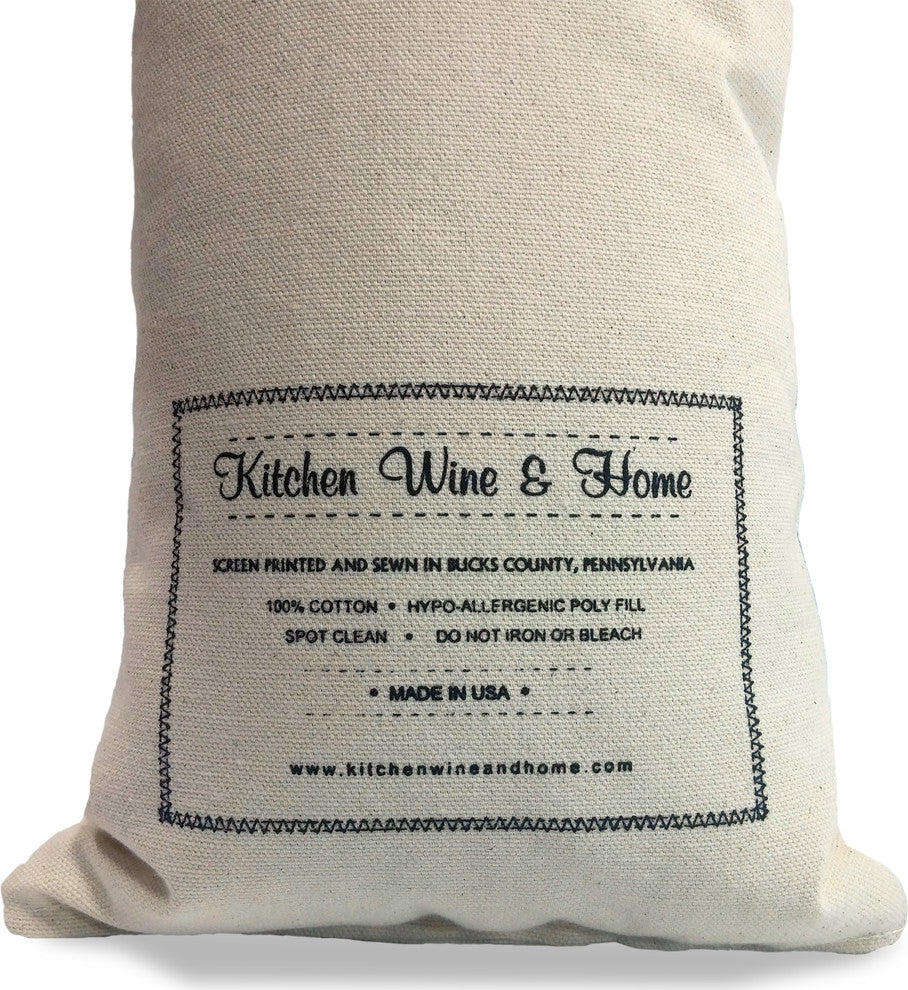 Mr and Mrs Pillow 100% Natural Canvas, 8"x15"