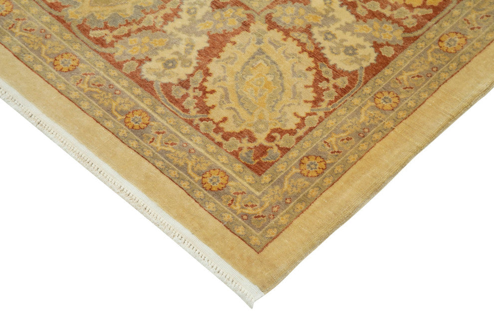 Rug N Carpet - Hand-Knotted Oriental 8' 6" x 11' 8" Pastel Oushak Area Rug