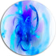 Fractal Blue 3D Wallpaper Art, Floral Digital Disc Metal Wall Art, 38"