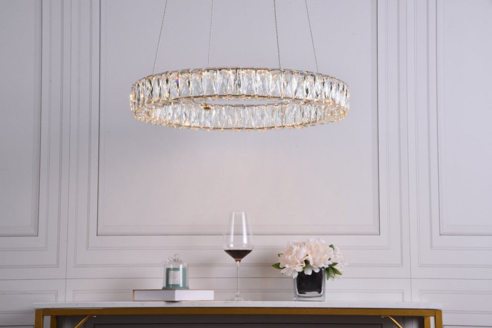 Mindy Integrated LED Chip Light Gold Chandelier Clear Royal Cut Crystal