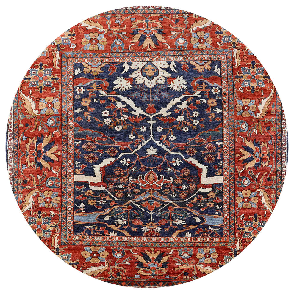 Ahgly Company Indoor Round Mid-Century Modern Area Rugs, 5' Round