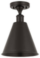 Ballston Cone Semi-Flush Mount, Matte Black, Matte Black