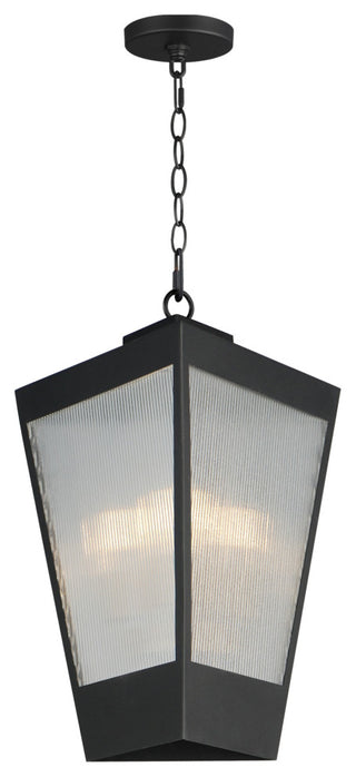Maxim 30766CR Triform 3 Light 14"W Outdoor Pendant - Black / Antique Brass