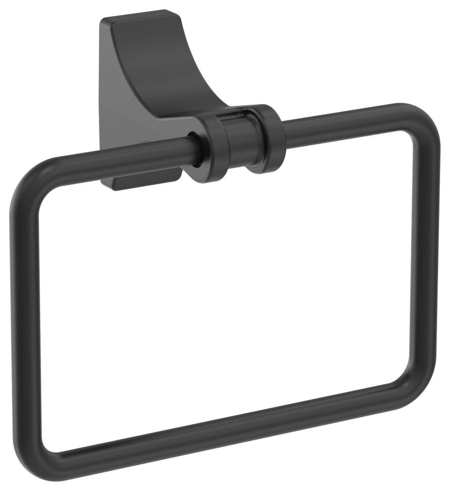 Amerock Davenport Transitional Towel Ring, Matte Black