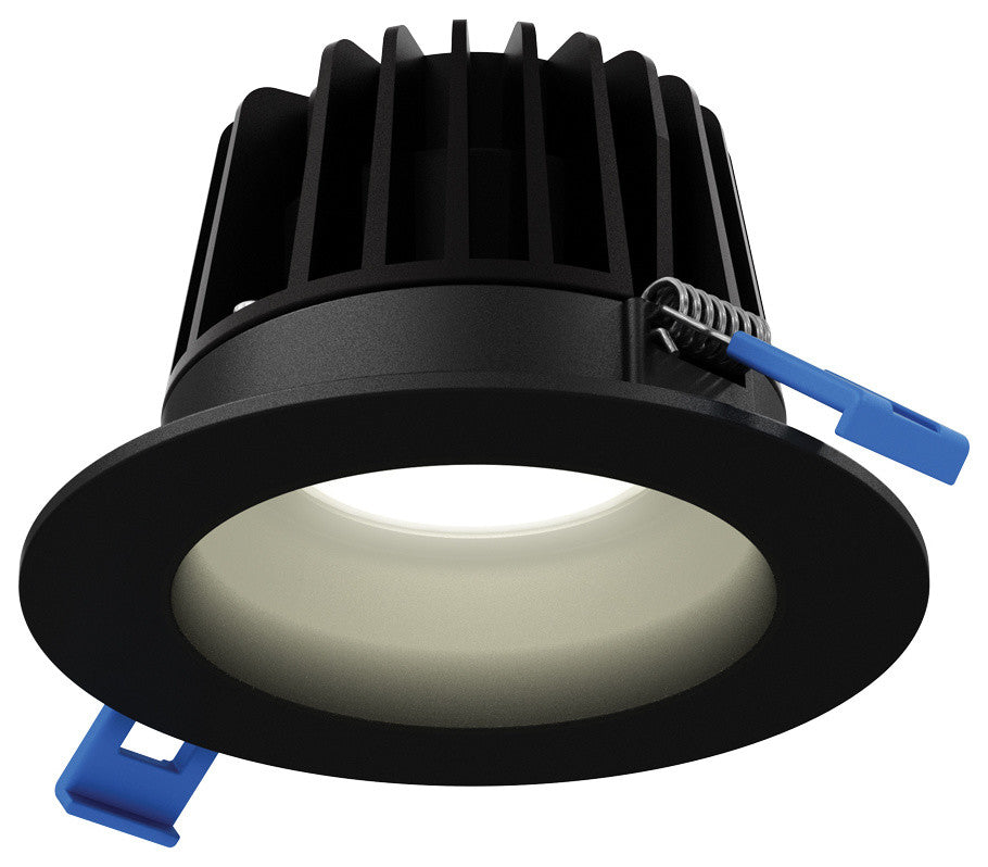 4" Round Smooth Baffle LED Recessed Downlight, Black