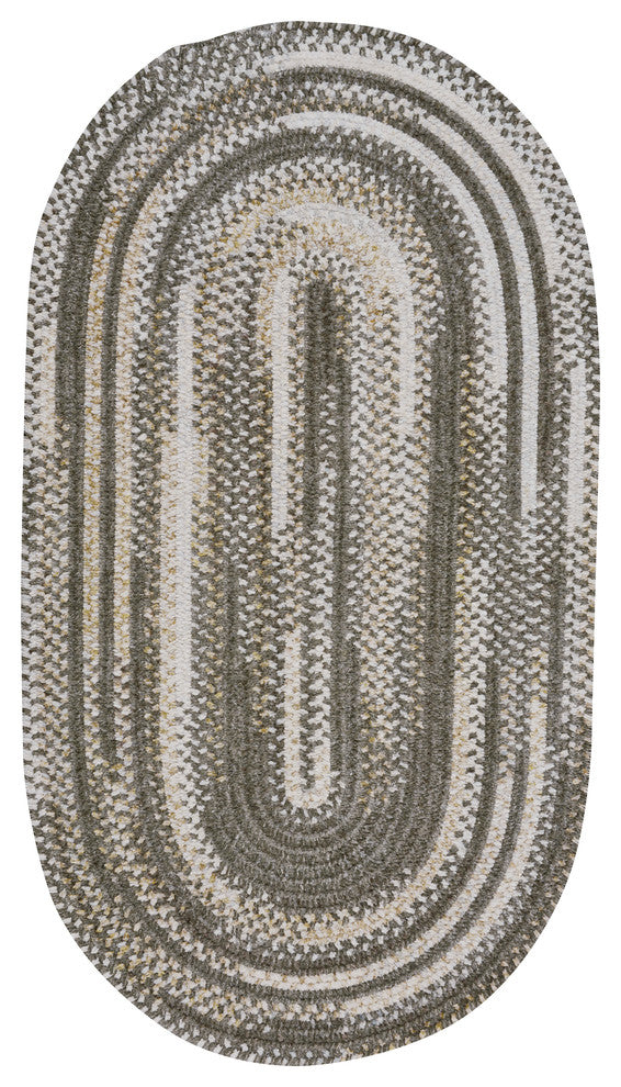 Habitat Braided Oval Rug, Gray, 20"x30"
