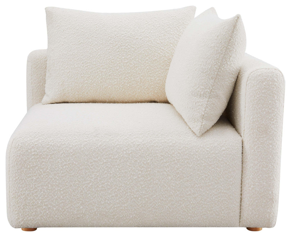 Hangover Cream Boucle Modular Corner Chair - Cream