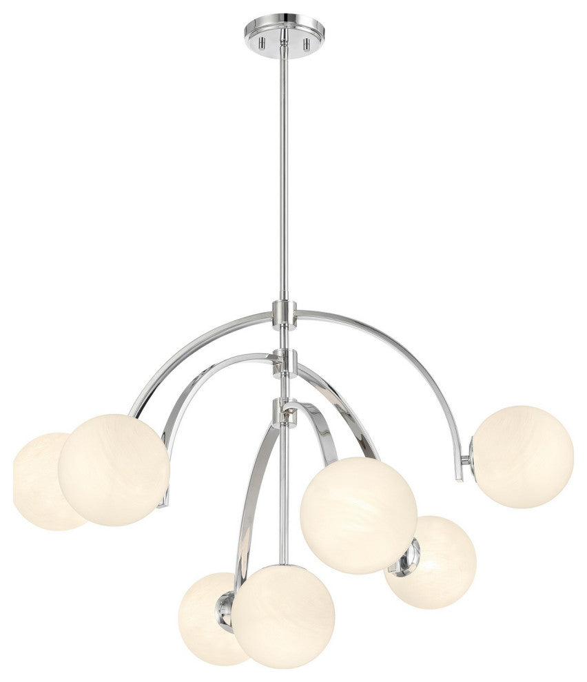 Marias 7-Light Chandelier, Polished Chrome