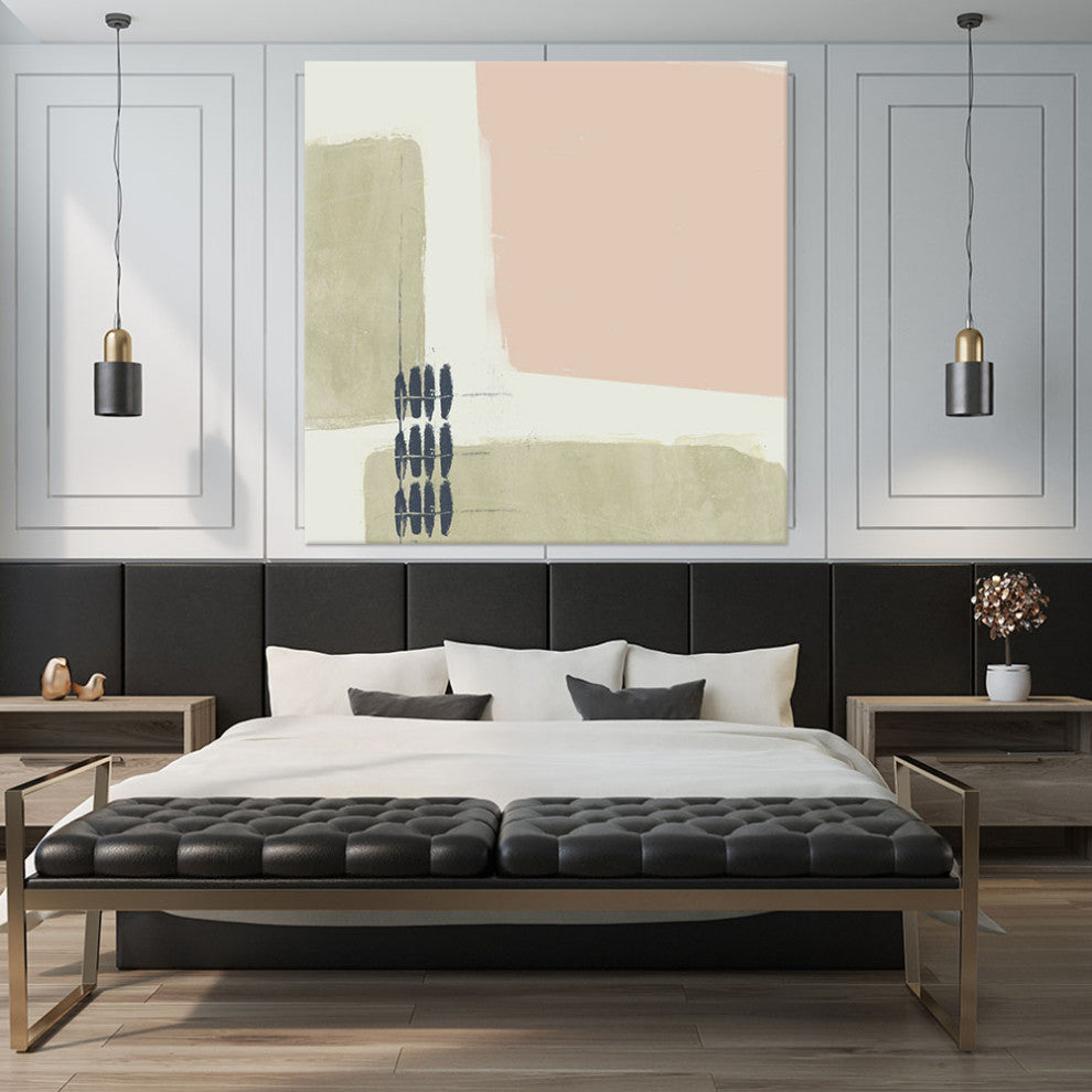 "Monotype Abstraction I" Fine Art Giant Canvas Print, 54"x54"