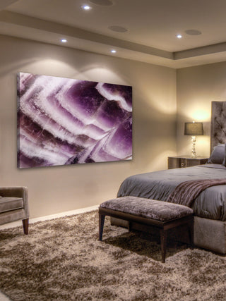 "Amethyst Cliffs" Painting Print on Canvas