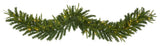 6' Green Pine Artificial Christmas Garland With 35 Clear LED Lights