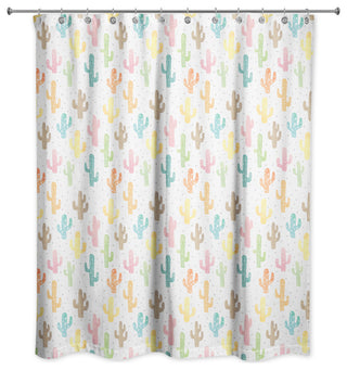 Colorful Cacti 71x74 Shower Curtain