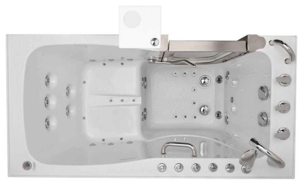 Ella Ultimate 30"x60" Acrylic Triple Massage Walk-In-Bathtub,Fast Fill Faucet