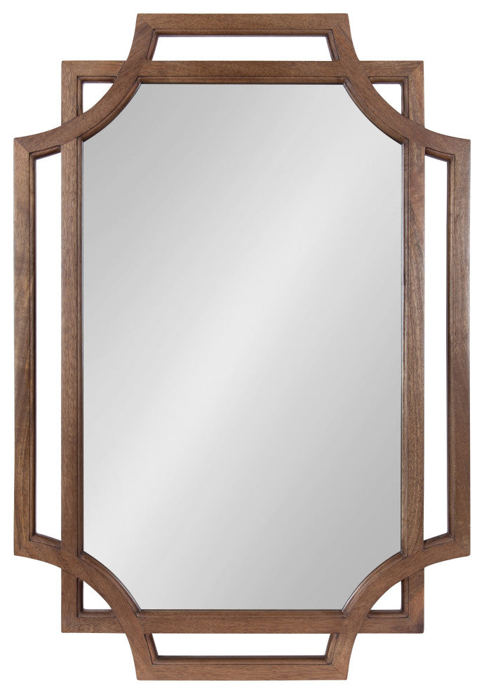 Minuette Wood Framed Wall Mirror, Natural 40x27