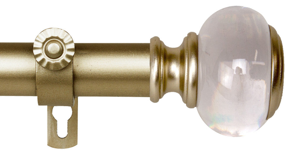 Leilani 1" Diameter Curtain Rod, Gold, 160-240"