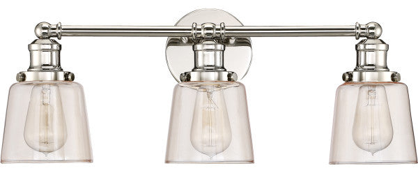 Quoizel UNI8603PK Three Light Bath Fixture Union Polished Nickel