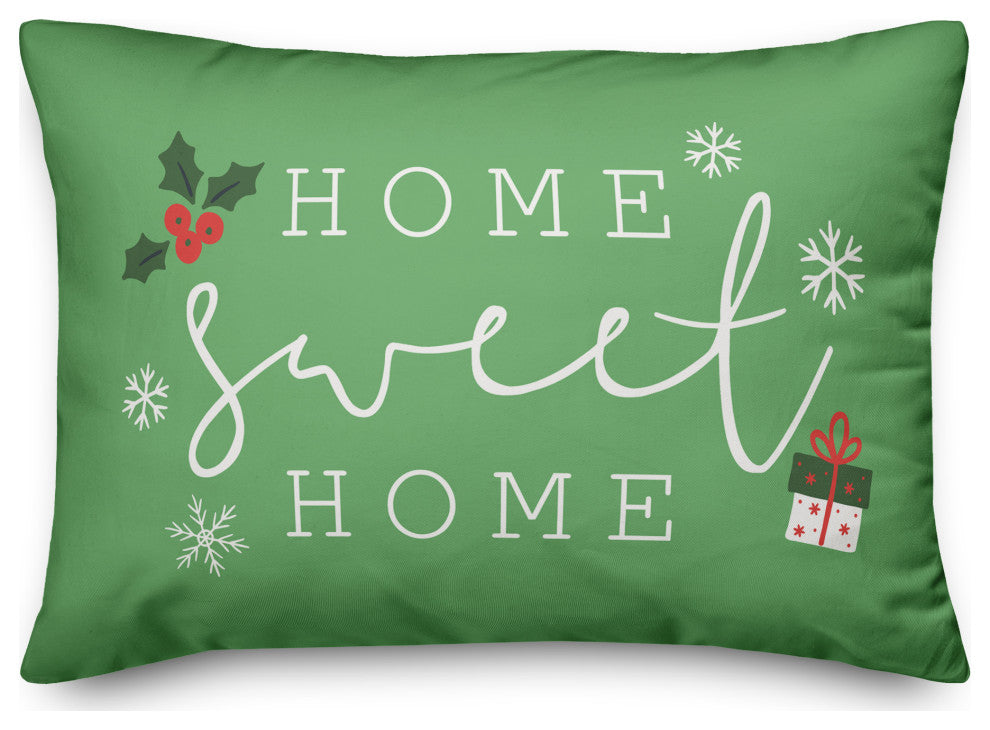 Light Green Home Sweet Home 20x14 Spun Poly Pillow