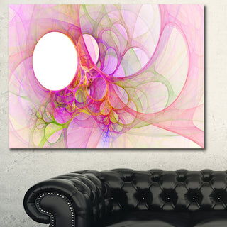Light Pink Angel Wings on White, Oversized Abstract Canvas Art Print, 60x40