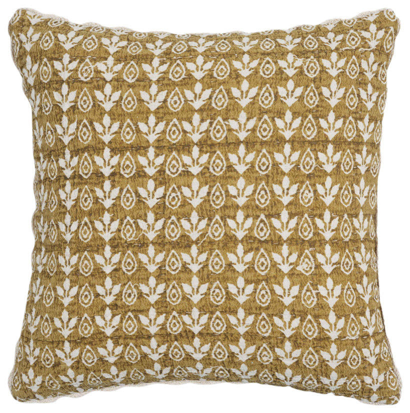 Harvest Printed Cotton 20" Accent Cushion