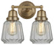 Innovations 623-2W-BB-G142 Chatham 2 Light Bath Vanity Light, Brushed Brass