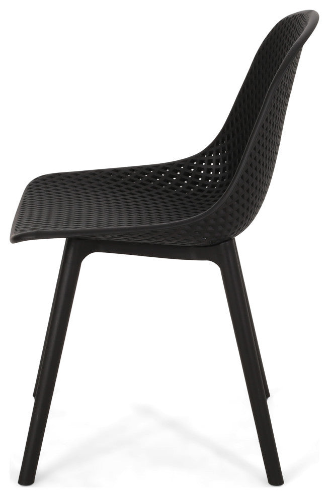 Posey Outdoor Dining Chair, Black