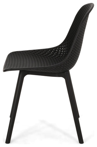 Posey Outdoor Dining Chair, Black