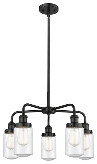 Innovations Dover 5 22.5" Chandelier Matte Black