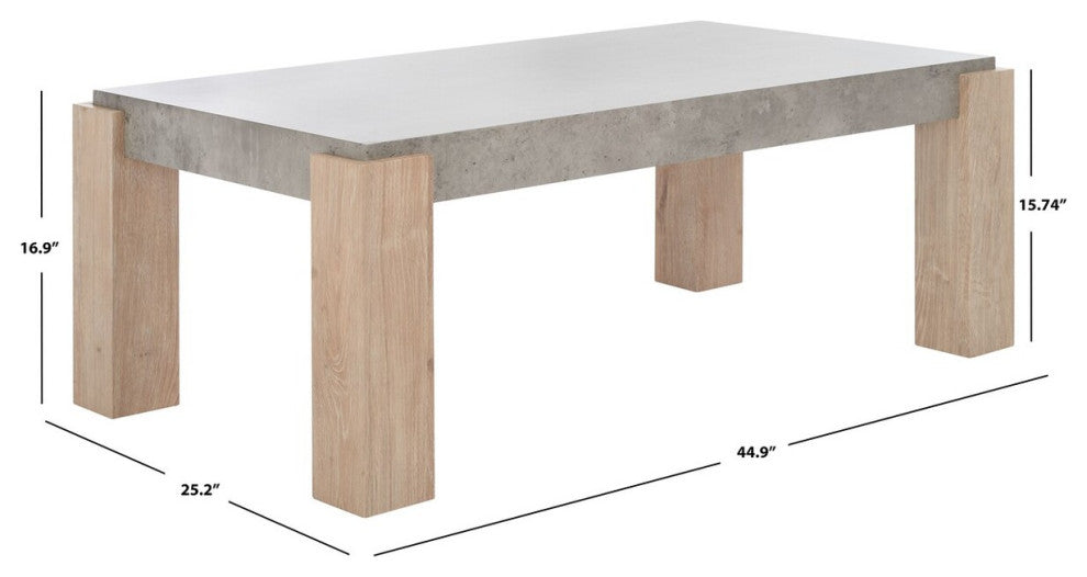 Safavieh Coromio Coffee Table, Light Grey/Natural