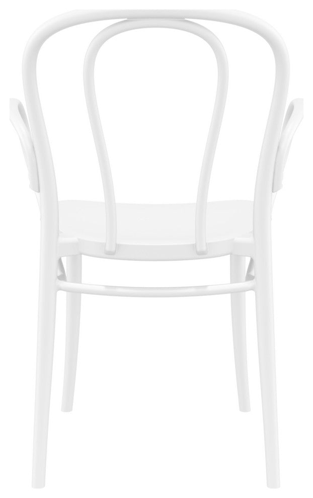 Victor XL Resin Outdoor Arm Chair White, Set of 2