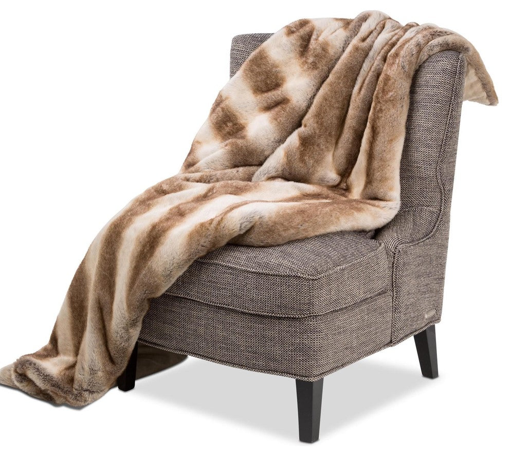 Napoli 56" x 72" Faux-Fur Throw - Sand