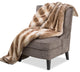 Napoli 56" x 72" Faux-Fur Throw - Sand