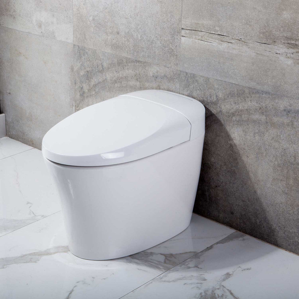 Adele 1-Piece Elongated Electronic Bidet Toilet White