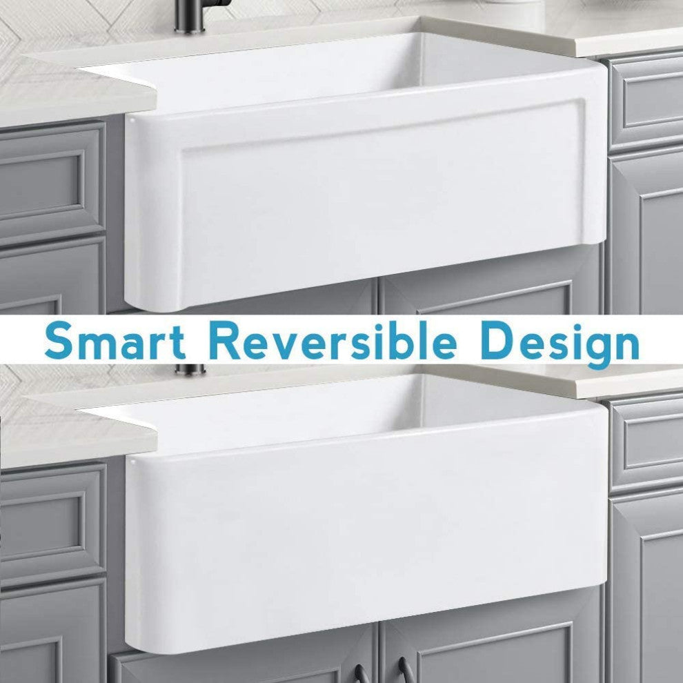 30 inch Farmhouse Fireclay Single Bowl Kitchen Sink