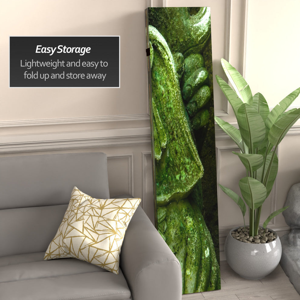 6' Tall Double Sided Buddha and Ganesh Canvas Room Divider