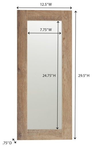 Household Essentials 8078-1 Ashwood Rectangular Wall Mirror