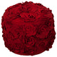 Surya Felted Floral Red Pouf 14"H X 18"W X 18"D