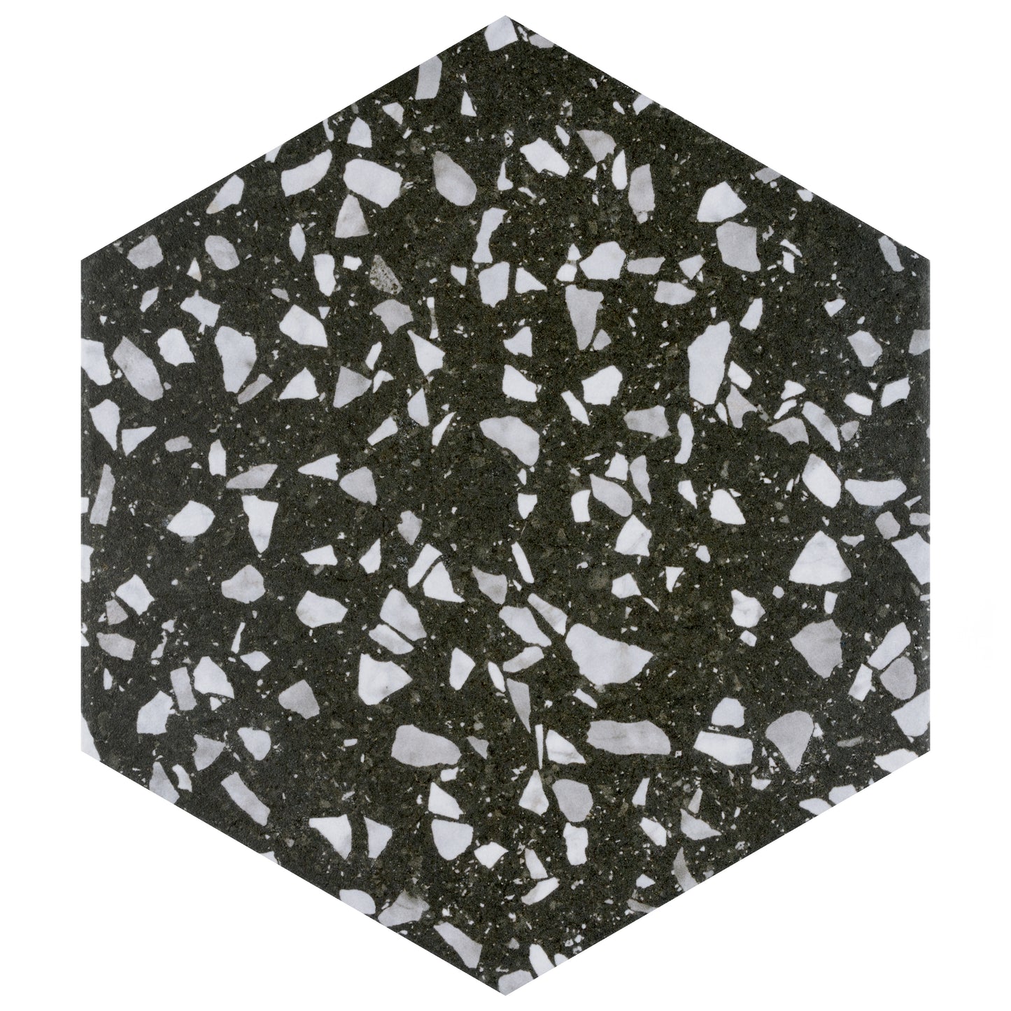 Venice Hex Black Porcelain Floor and Wall Tile