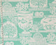 Aqua Beach Fabric Coral Fish Aquarium Seashell Sea Glass, Sample Cut
