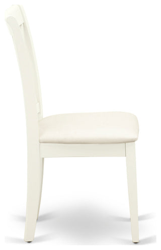 Dinette Set For 5- Four Chairs, Table, Linen White Linen, Linen White Frame