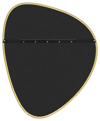 Finch Glass Mirror With Iron Frame, Brushed Gold, 36" H