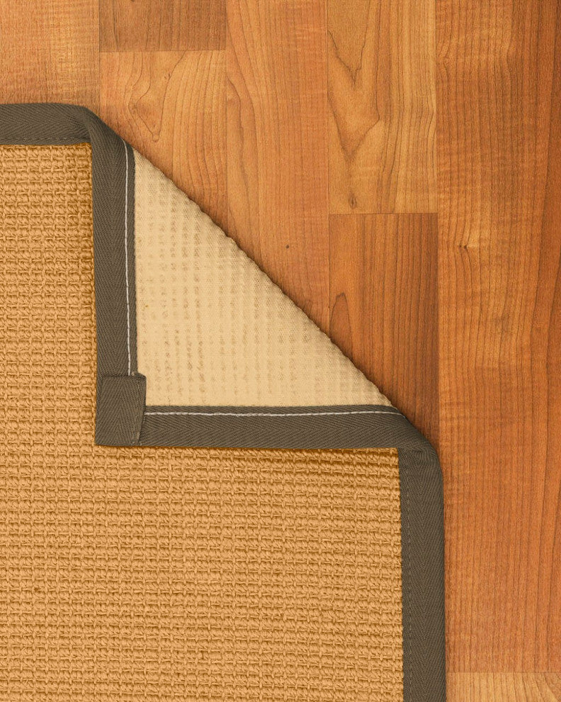 Natural Area Rugs Davlin Custom Sisal Rug, 9' x 12', Fossil Border