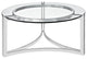 Modern Contemporary Living Room Stainless Steel Glass Coffee Table Silver