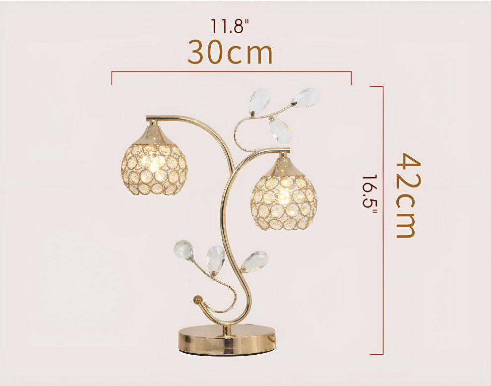 Habkern | Modern Crystal LED Night Lampshade with Eye Protection, Gold, A