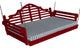 Pine Marlboro Swingbed, Tractor Red, 5 Foot